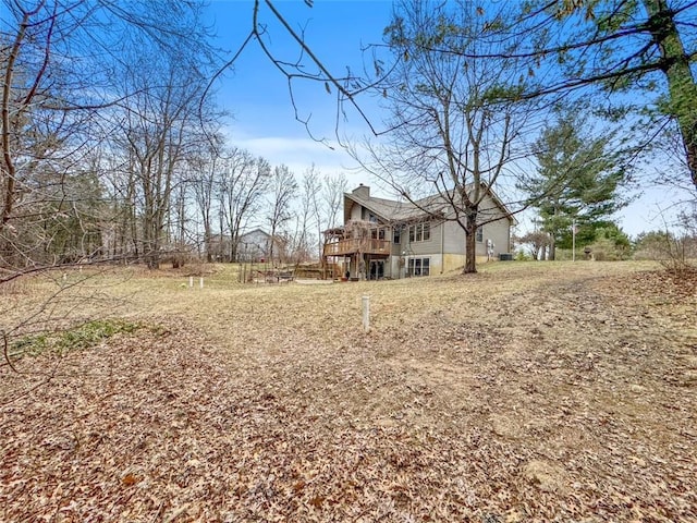 10244 124th St, Chippewa Falls, WI 54729 - view of yard with a wooden deck