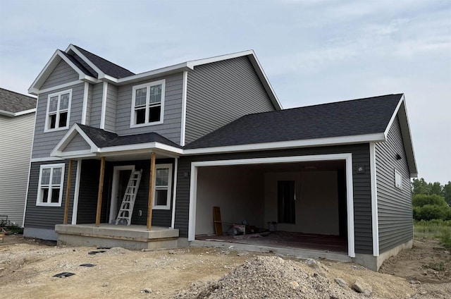 1107 Kampereschroer Way, Sun Prairie, WI 53590 - view of front of house featuring covered porch, an attached garage, and a shingled roof
