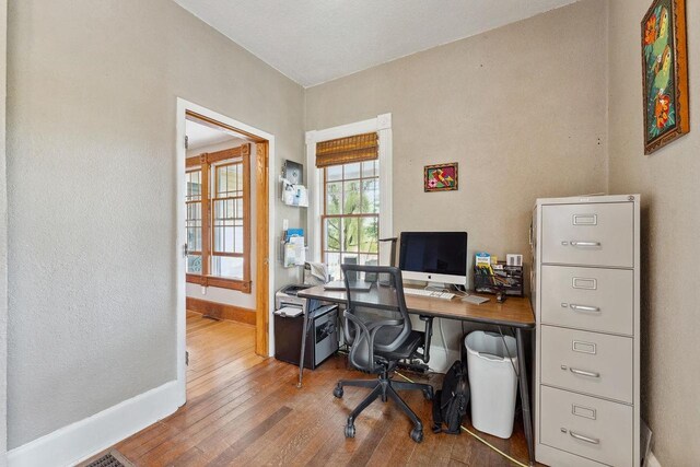 S617 County Road G, Wonewoc, WI 53968 - office space featuring wood-type flooring and baseboards