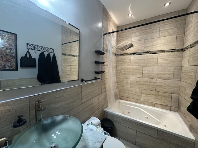 4153 N 60th St, Milwaukee, WI 53216 - full bathroom featuring a combined bath / shower with jetted tub and a sink