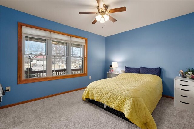 3943 Mill Run Rd, Eau Claire, WI 54703 - bedroom featuring carpet and a ceiling fan