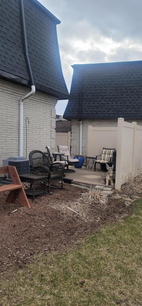 4141 W Cherrywood Ln, Brown Deer, WI 53209 - view of patio / terrace featuring fence, an outdoor hangout area, and central air condition unit