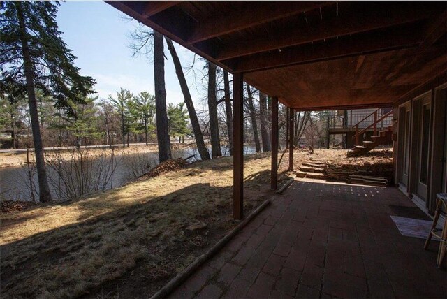 607 Cross Ave, Amery, WI 54001 - view of patio featuring stairway