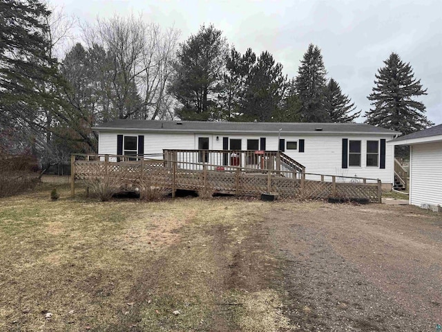 68485 N George St, Iron River, WI 54847 - manufactured / mobile home with a wooden deck