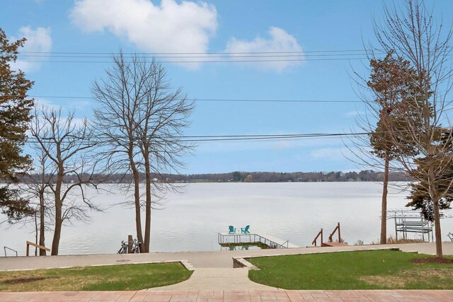 W9160 Ripley Rd, Cambridge, WI 53523 - view of dock featuring a water view