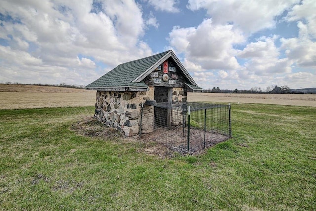 446 County Road Bb, Marshall, WI 53559 - view of poultry coop featuring a rural view and a lawn