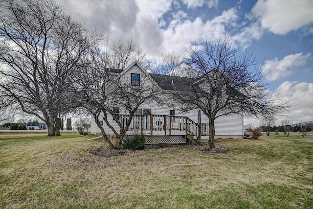 446 County Road Bb, Marshall, WI 53559 - view of front facade with a front yard and a deck