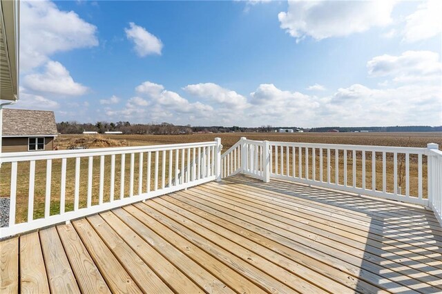 306 Dunn St, Colfax, WI 54730 - deck featuring a rural view
