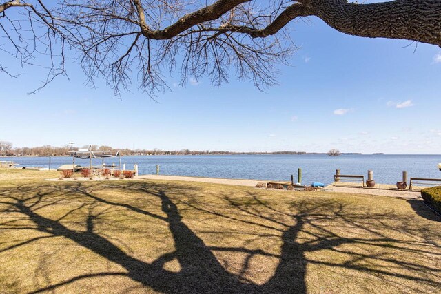 2136 White Swan Dr, Oshkosh, WI 54901 - water view with a dock