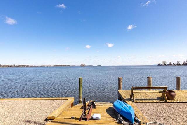 2136 White Swan Dr, Oshkosh, WI 54901 - view of dock featuring a water view
