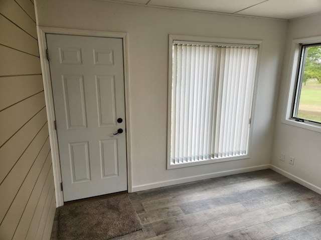 613 Saddle Rdg, Portage, WI 53901 - entryway with baseboards and wood finished floors