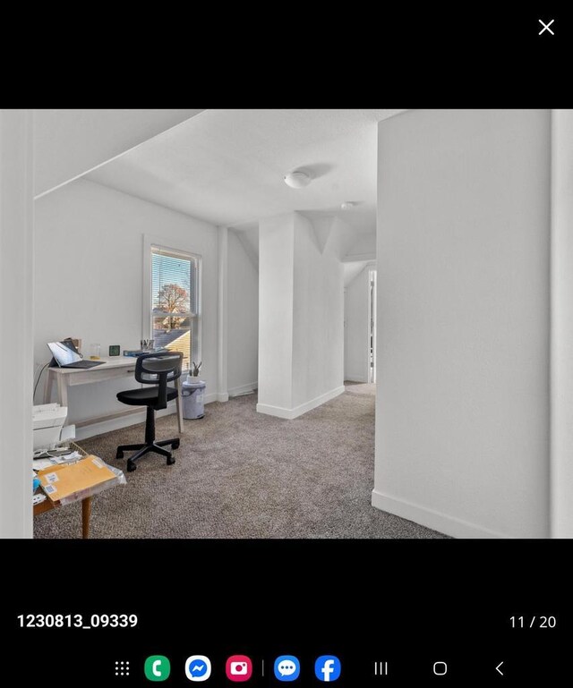 2317 S 9th St, Sheboygan, WI 53081 - office area featuring baseboards and carpet flooring