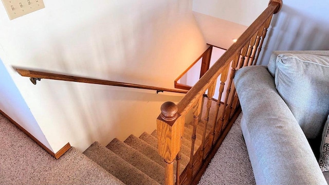 stairway with carpet