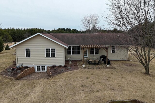 9521 County Road Ww, Wisconsin Rapids, WI 54494 - rear view of house featuring a pergola and a patio