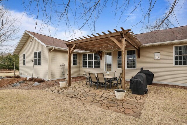 9521 County Road Ww, Wisconsin Rapids, WI 54494 - rear view of house with a patio and a pergola
