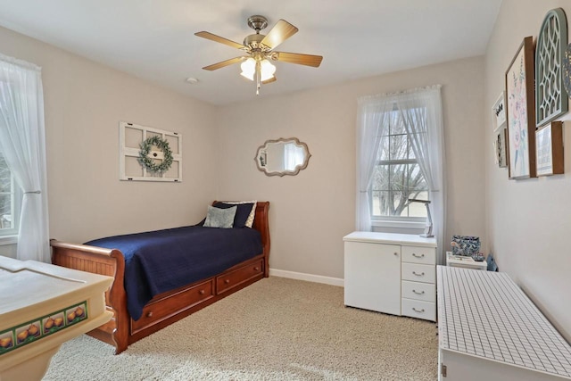 9521 County Road Ww, Wisconsin Rapids, WI 54494 - carpeted bedroom with ceiling fan and baseboards