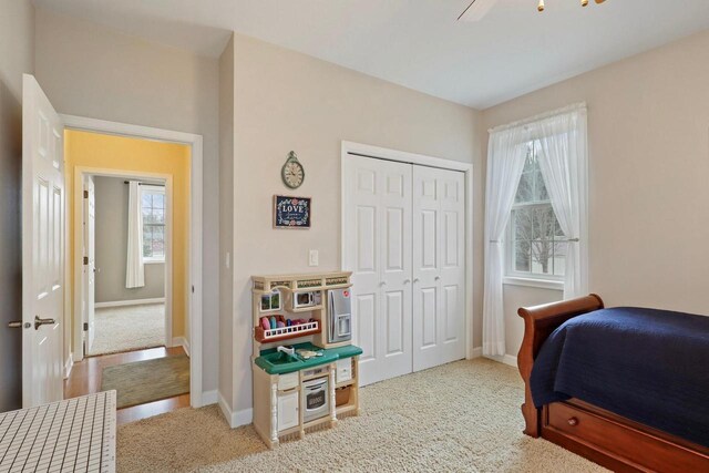 9521 County Road Ww, Wisconsin Rapids, WI 54494 - carpeted bedroom with a closet and baseboards