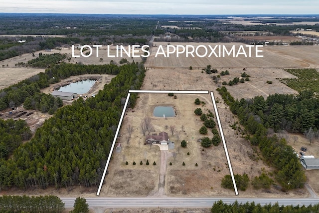9521 County Road Ww, Wisconsin Rapids, WI 54494 - bird's eye view featuring a rural view