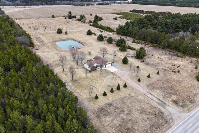 9521 County Road Ww, Wisconsin Rapids, WI 54494 - aerial view with a rural view