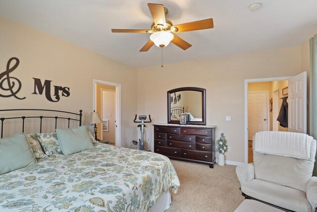 9521 County Road Ww, Wisconsin Rapids, WI 54494 - carpeted bedroom featuring baseboards and a ceiling fan