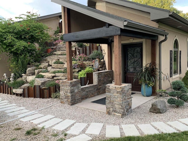 1545 County Rd I, Oshkosh, WI 54902 - entrance to property with stucco siding