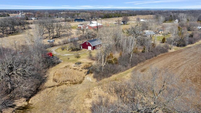 1545 County Rd I, Oshkosh, WI 54902 - birds eye view of property with a rural view