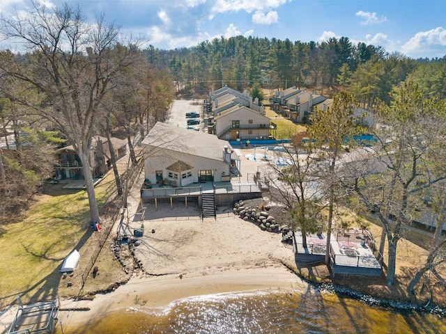 bird's eye view with a forest view