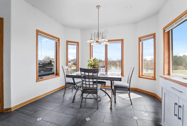 1495 Cattail Ln, Fond Du Lac, WI 54937 - dining space with baseboards and a healthy amount of sunlight