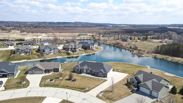 1495 Cattail Ln, Fond Du Lac, WI 54937 - aerial view with a water view and a residential view