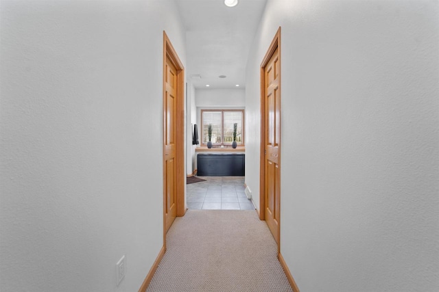 1495 Cattail Ln, Fond Du Lac, WI 54937 - corridor with recessed lighting, light colored carpet, and baseboards
