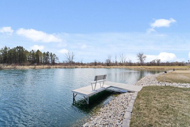 1495 Cattail Ln, Fond Du Lac, WI 54937 - view of dock with a water view