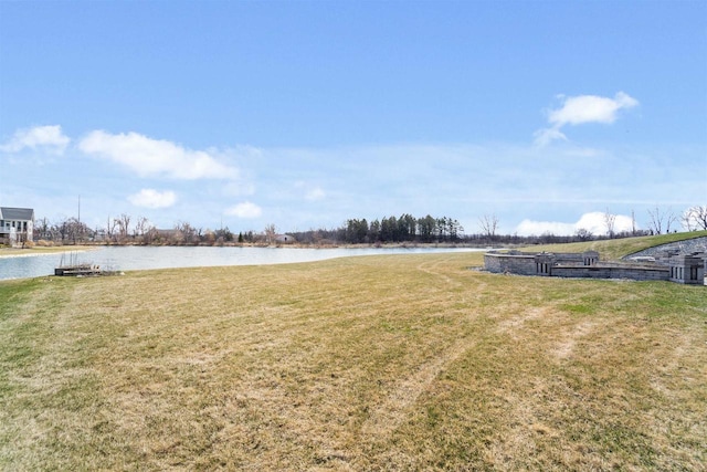 1495 Cattail Ln, Fond Du Lac, WI 54937 - view of yard featuring a water view