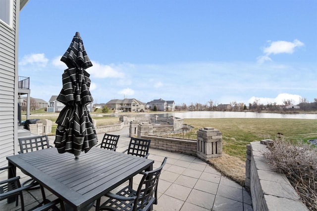 1495 Cattail Ln, Fond Du Lac, WI 54937 - view of patio / terrace featuring a water view and outdoor dining space