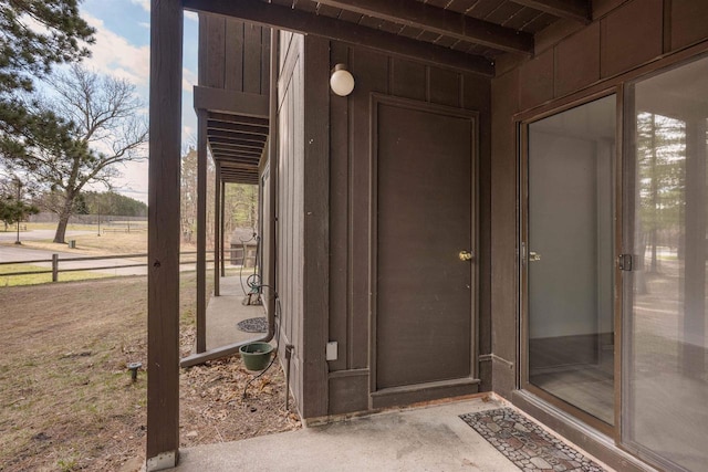 view of doorway to property
