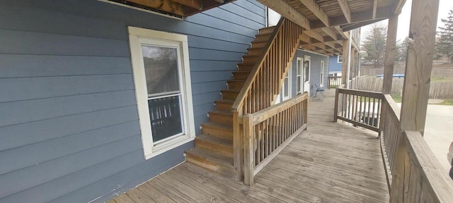 140 E Ave, Iron Ridge, WI 53035 - view of wooden deck