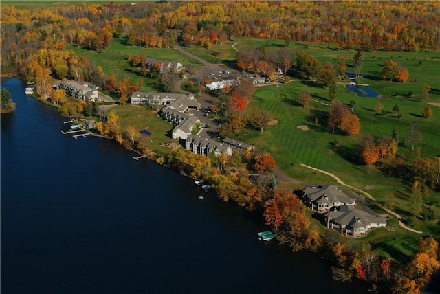 2856 29th Ave Unit 110, Birchwood, WI 54817 - bird's eye view with a wooded view and a water view