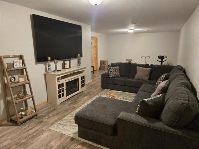 E8577 N County Rd, Elk Mound, WI 54739 - living room with wood finished floors and baseboards