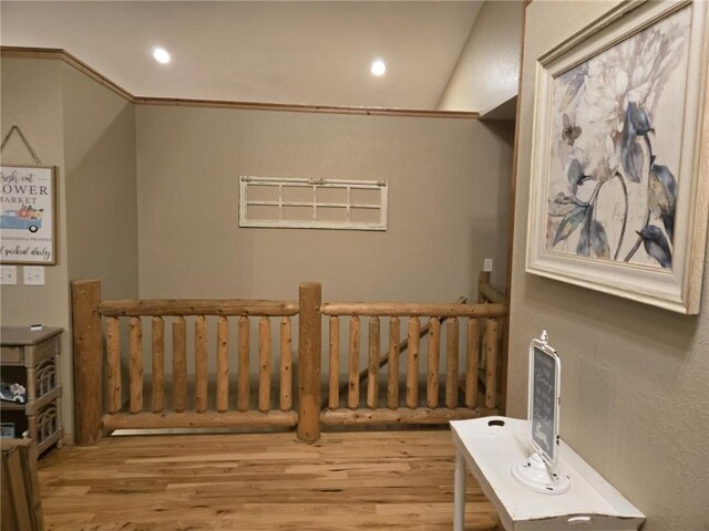 E8577 N County Rd, Elk Mound, WI 54739 - interior space with wood finished floors and recessed lighting
