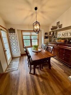 1330 Harvest Cir, Holmen, WI 54636 - dining room with a chandelier and wood finished floors