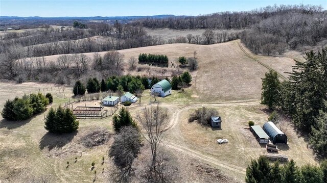 N30732 Square Bluff Rd, Blair, WI 54616 - birds eye view of property featuring a rural view