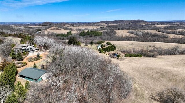N30732 Square Bluff Rd, Blair, WI 54616 - bird's eye view featuring a rural view