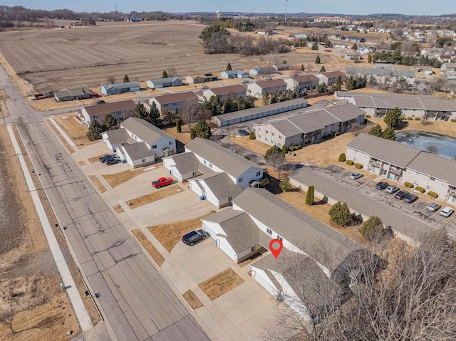 aerial view featuring a residential view