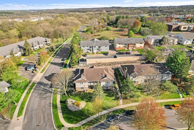 bird's eye view with a residential view