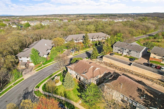 drone / aerial view with a residential view