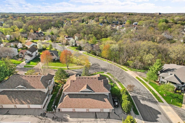 bird's eye view with a residential view