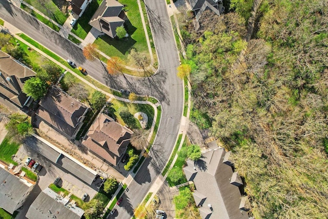 aerial view featuring a residential view
