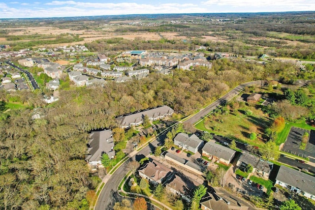 bird's eye view with a residential view