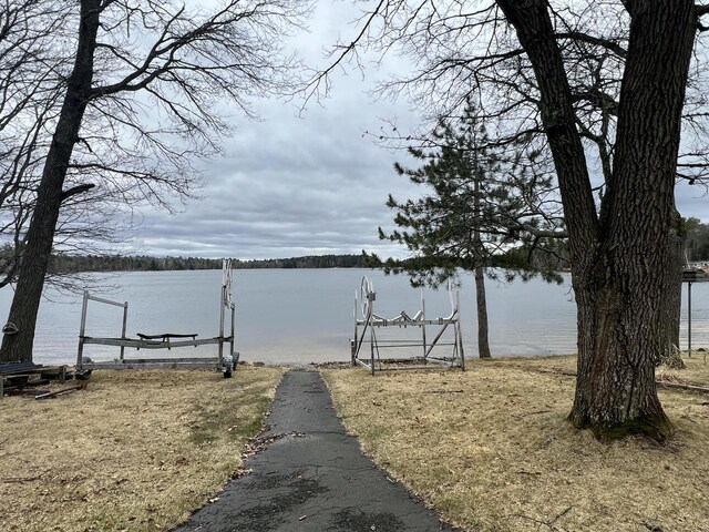 1487 Gunlock Shores Ln, Minocqua, WI 54548 - water view featuring a boat dock