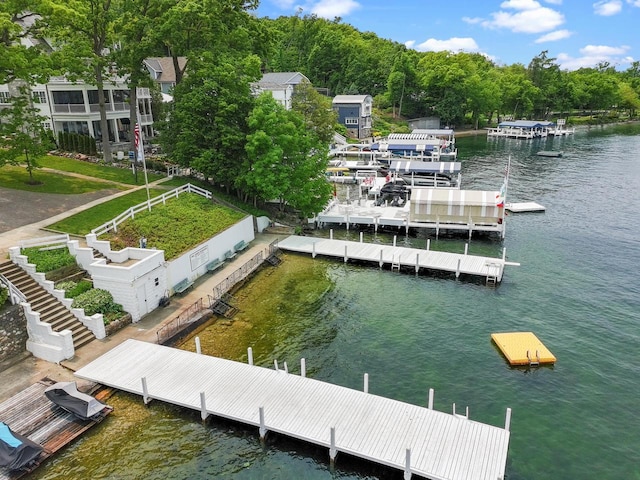 N1821 Oakland Rd, Lake Geneva, WI 53147 - dock with a water view and stairs
