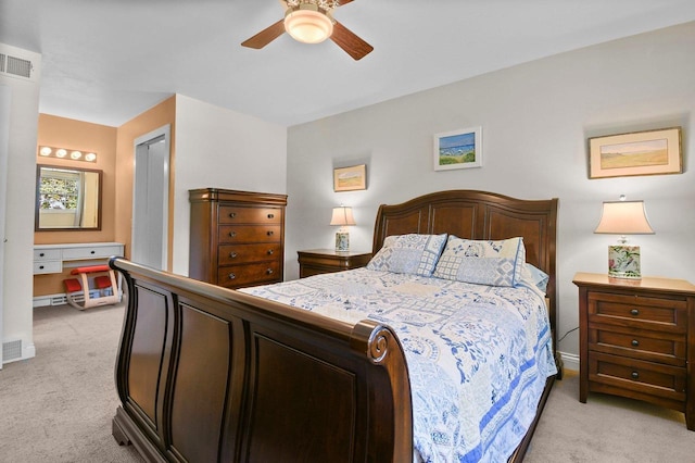 2 Oak Glen Ct, Madison, WI 53717 - bedroom with light carpet, baseboards, and a ceiling fan